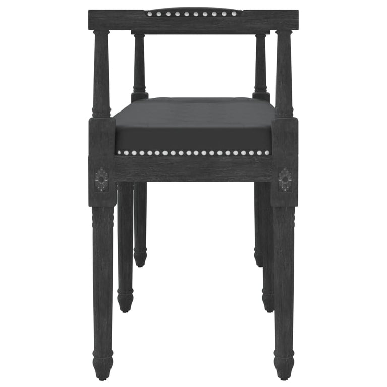 Bankje 110x40x70 cm fluweel zwart MeubelReus