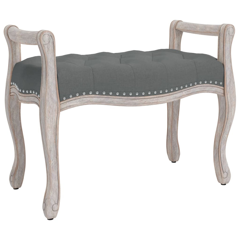 Bankje 80x45x60 cm stof donkergrijs MeubelReus