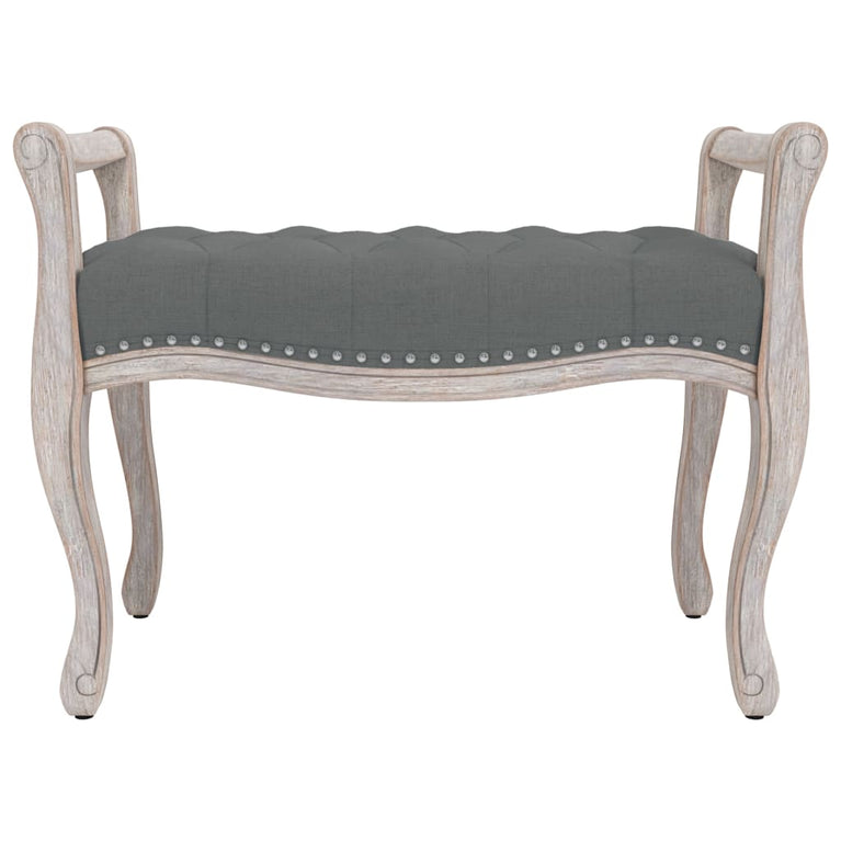 Bankje 80x45x60 cm stof donkergrijs MeubelReus