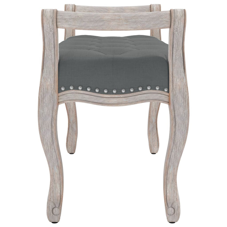Bankje 80x45x60 cm stof donkergrijs MeubelReus
