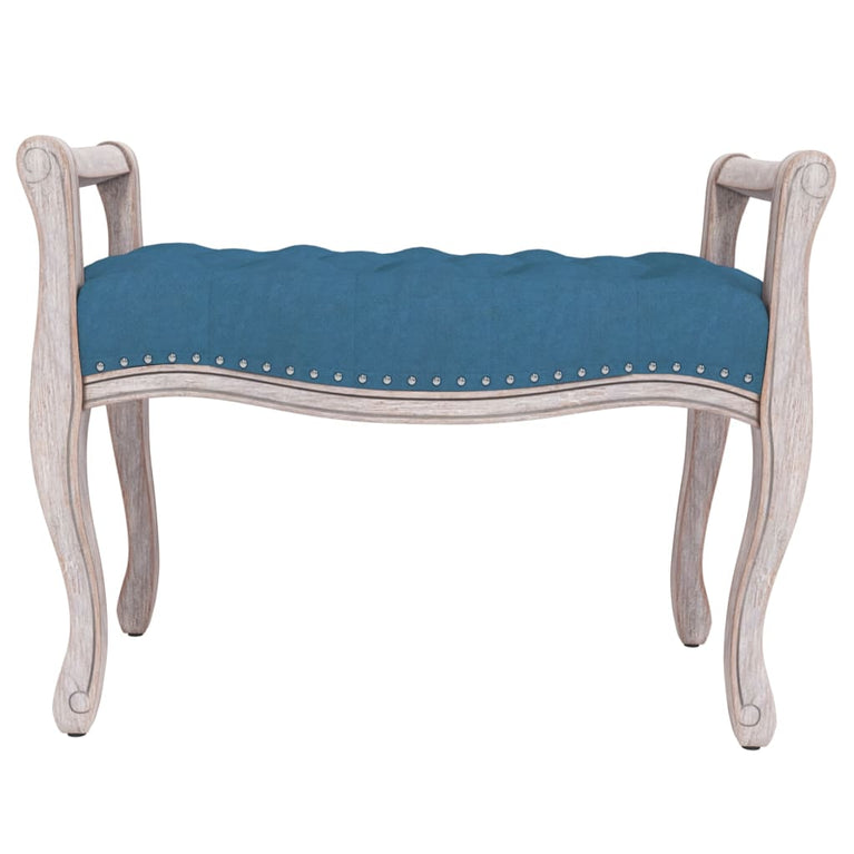 Bankje 80x45x60 cm fluweel blauw MeubelReus