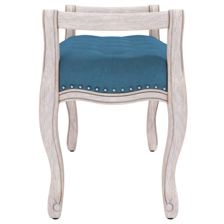 Bankje 80x45x60 cm fluweel blauw MeubelReus