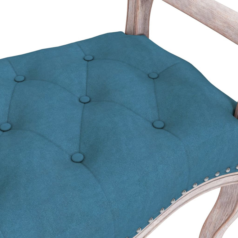Bankje 80x45x60 cm fluweel blauw MeubelReus