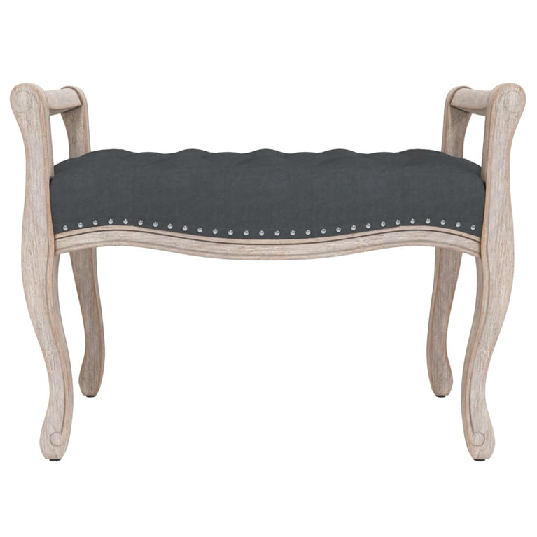 Bankje 80x45x60 cm fluweel donkergrijs MeubelReus