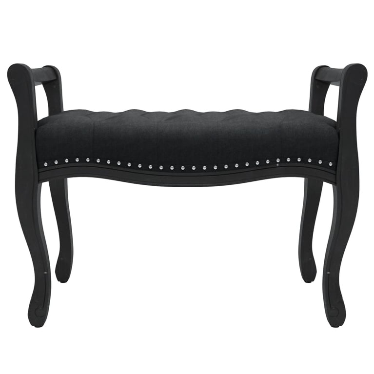 Bankje 80x45x60 cm fluweel zwart MeubelReus