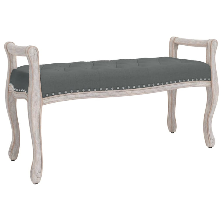 Bankje 110x45x60 cm stof donkergrijs MeubelReus