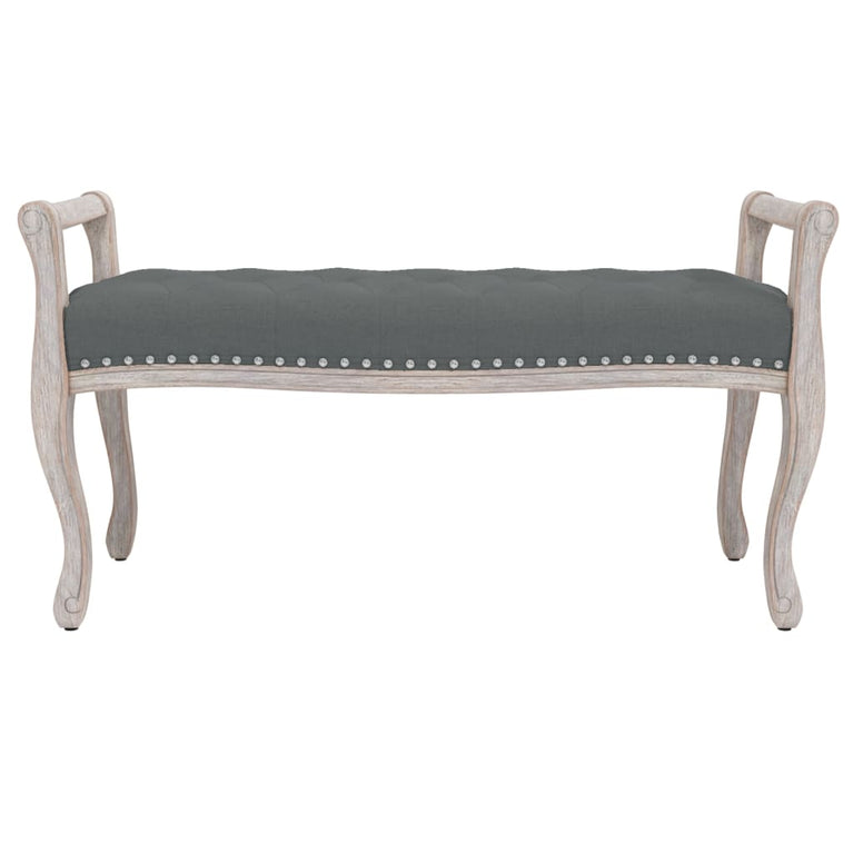 Bankje 110x45x60 cm stof donkergrijs MeubelReus