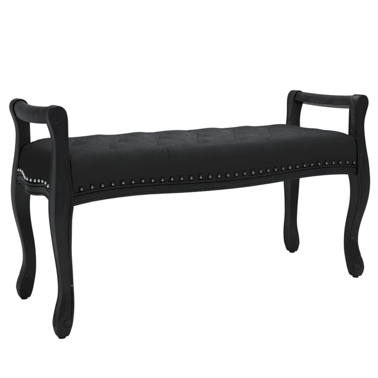 Bankje 110x45x60 cm fluweel zwart MeubelReus
