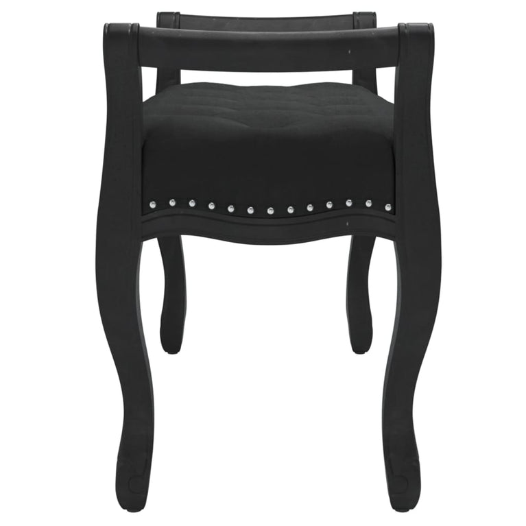 Bankje 110x45x60 cm fluweel zwart MeubelReus