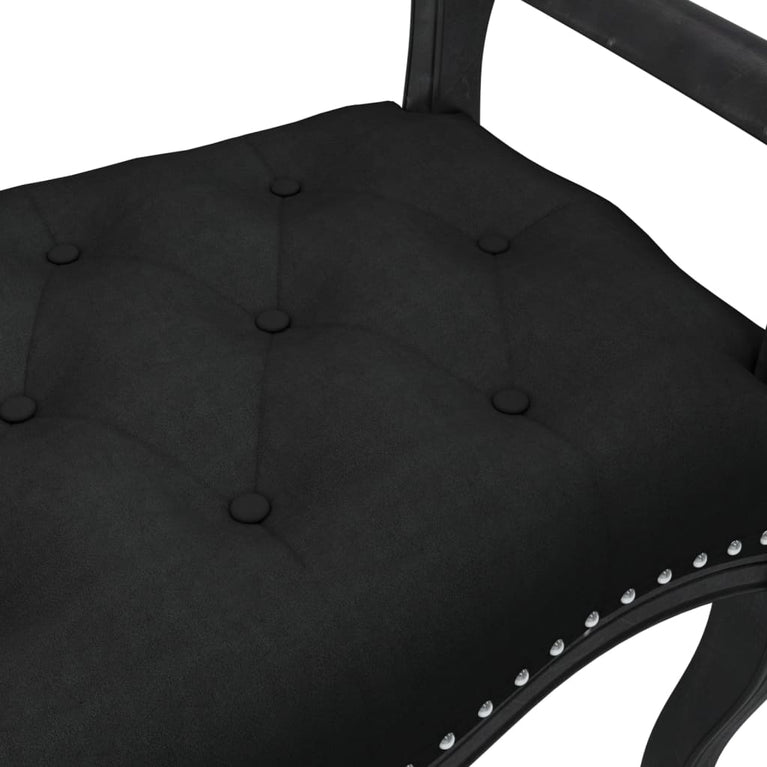 Bankje 110x45x60 cm fluweel zwart MeubelReus