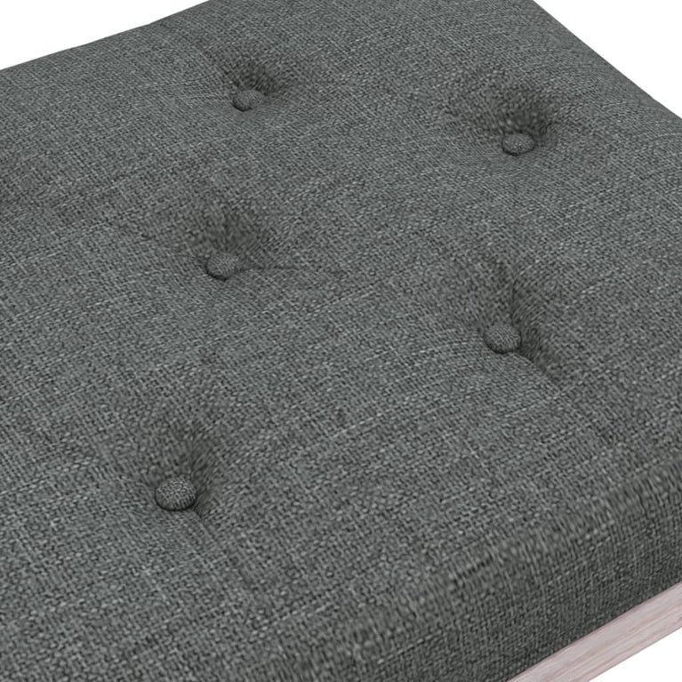 Bankje 80x40x49 cm stof donkergrijs MeubelReus