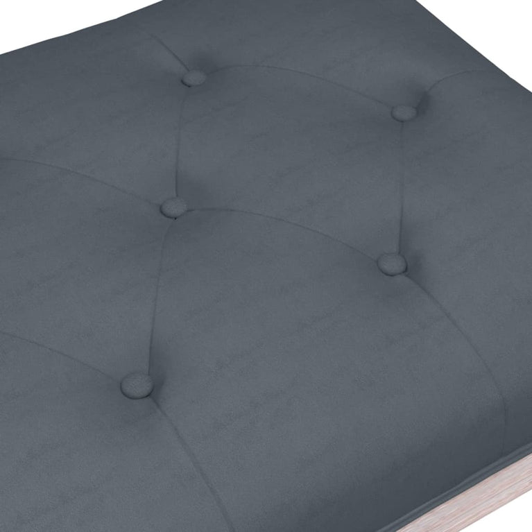 Bankje 80x40x49 cm fluweel donkergrijs MeubelReus