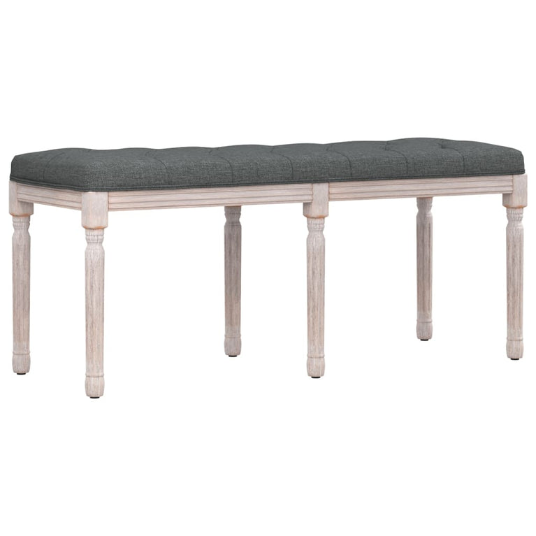 Bankje 110x40x49 cm stof donkergrijs MeubelReus