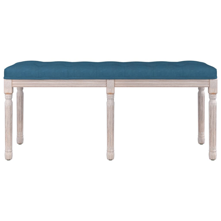 Bankje 110x40x49 cm fluweel blauw MeubelReus