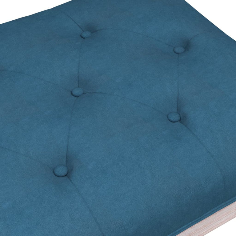 Bankje 110x40x49 cm fluweel blauw MeubelReus