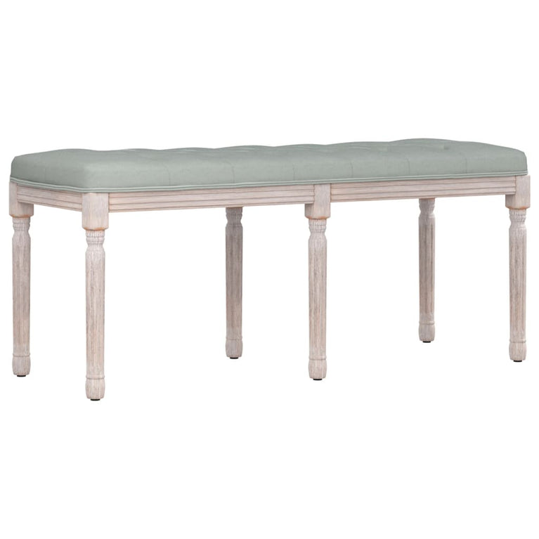 Bankje 110x40x49 cm fluweel lichtgrijs MeubelReus