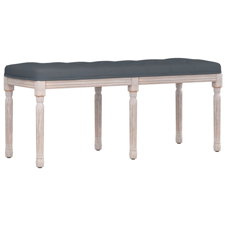 Bankje 110x40x49 cm fluweel donkergrijs MeubelReus