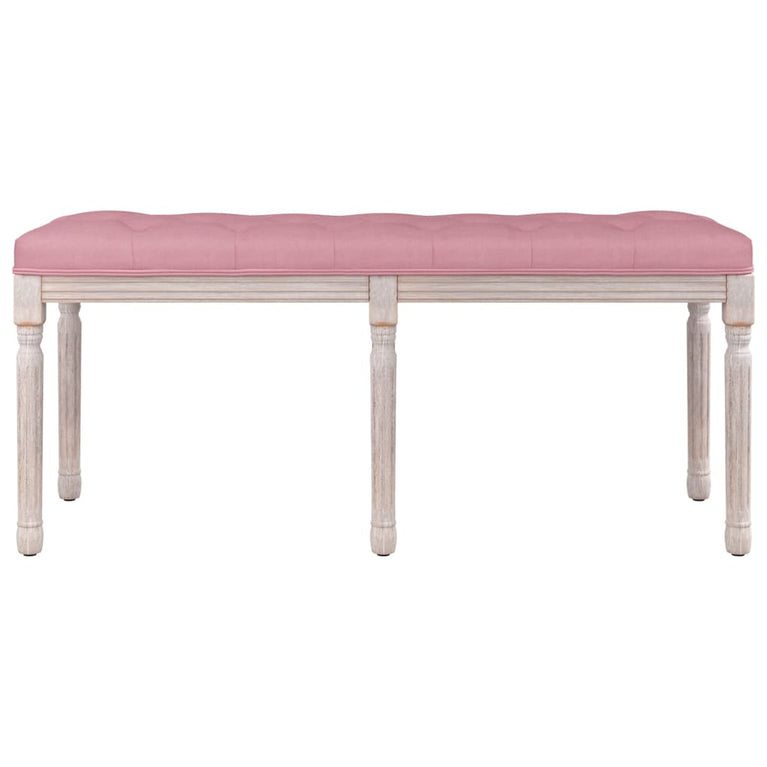 Bankje 110x40x49 cm fluweel roze MeubelReus