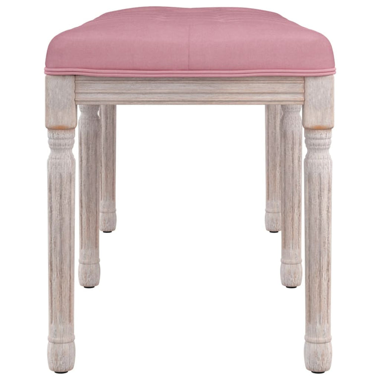 Bankje 110x40x49 cm fluweel roze MeubelReus