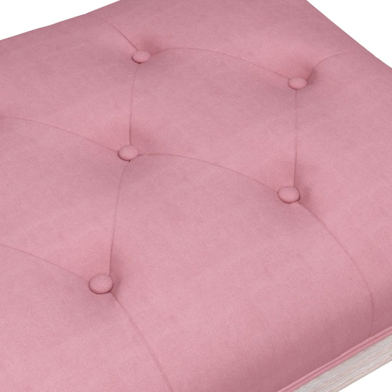Bankje 110x40x49 cm fluweel roze MeubelReus