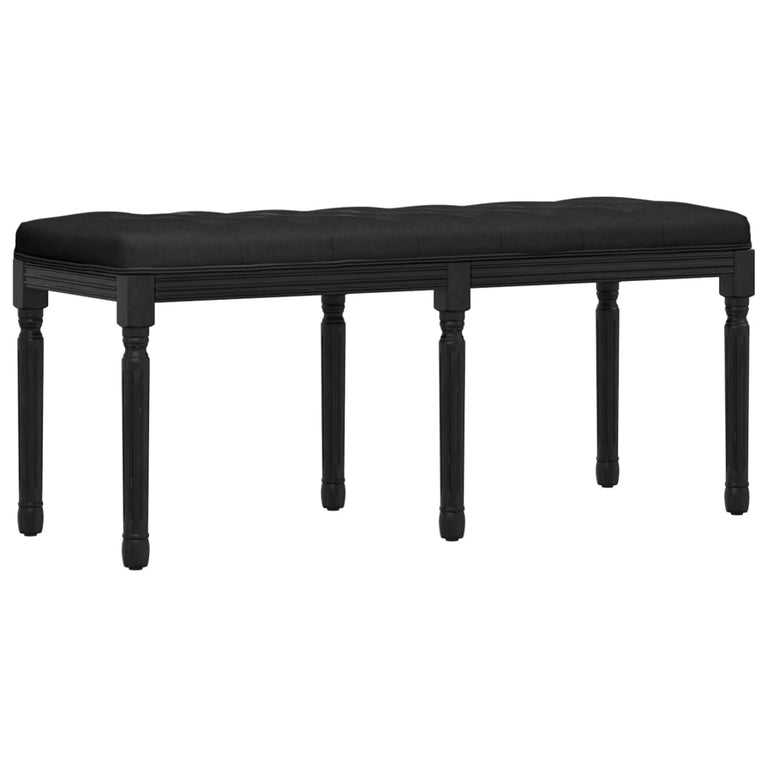 Bankje 110x40x49 cm fluweel zwart MeubelReus