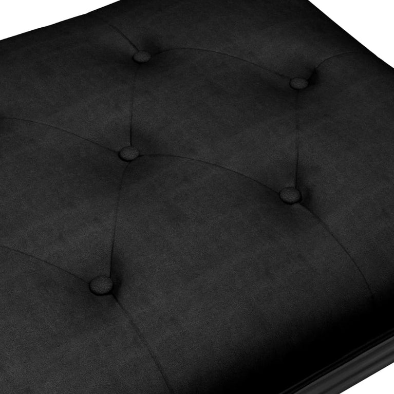 Bankje 110x40x49 cm fluweel zwart MeubelReus