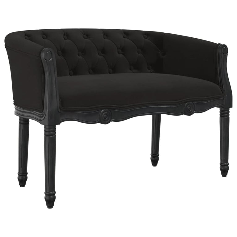 Bankje 98x56x69 cm fluweel zwart MeubelReus
