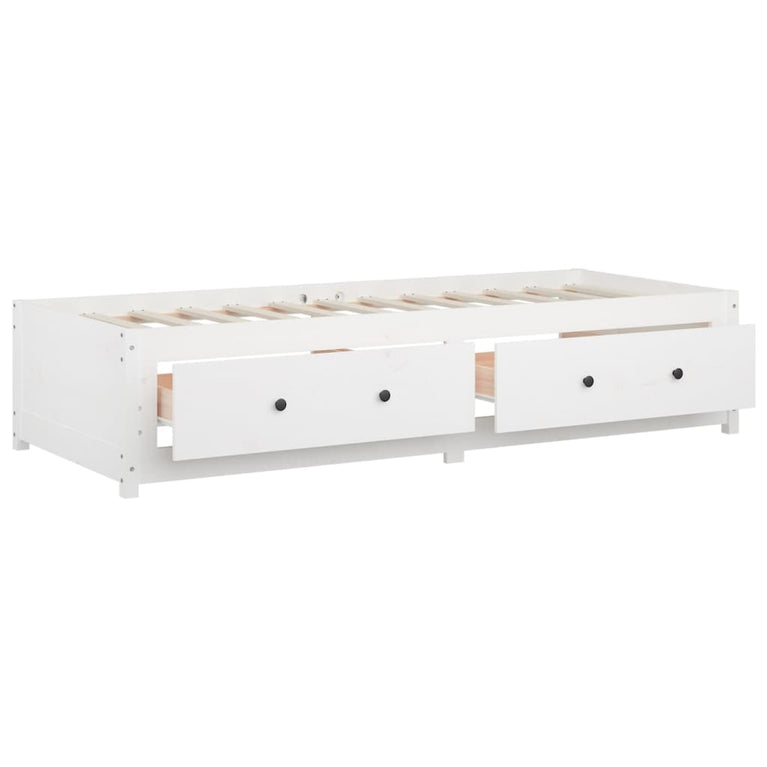 Slaapbank 90x190 cm massief grenenhout wit 3FT Single MeubelReus