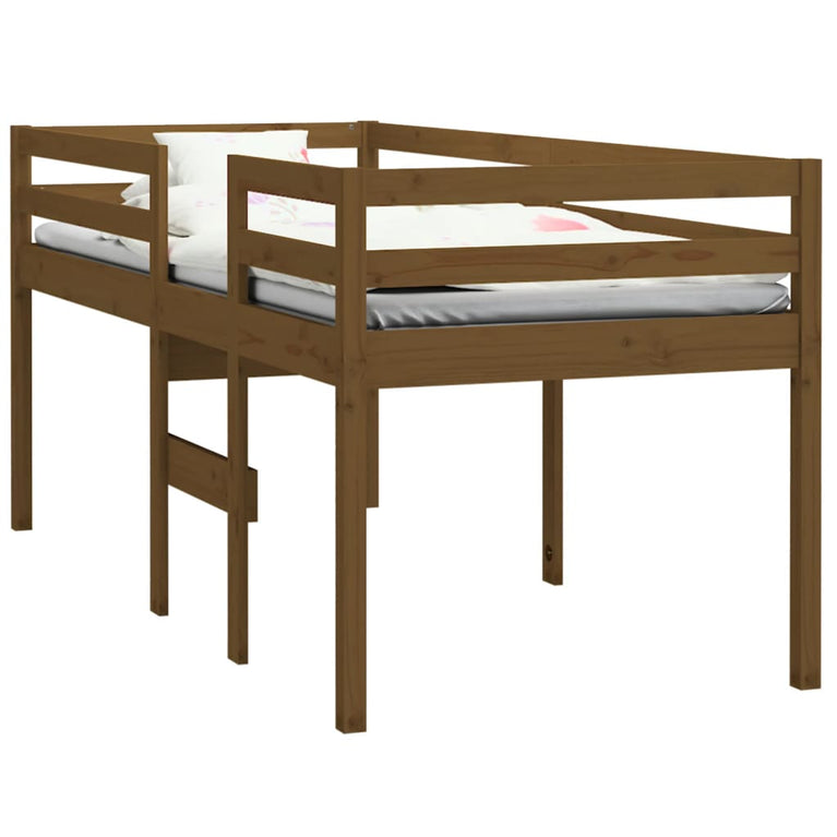 Hoogslaper massief grenenhout honingbruin 90x190 cm MeubelReus