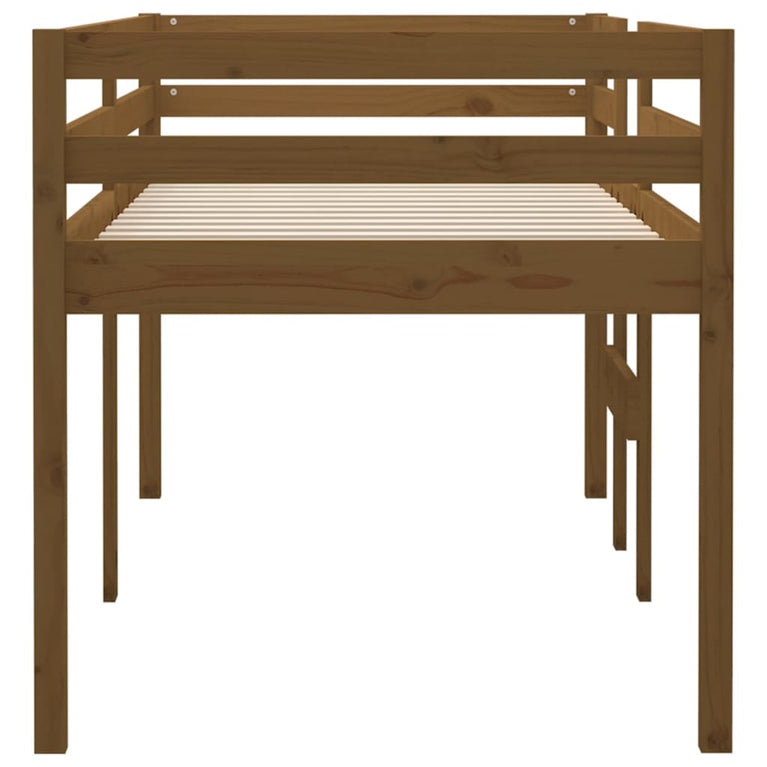 Hoogslaper massief grenenhout honingbruin 90x190 cm MeubelReus