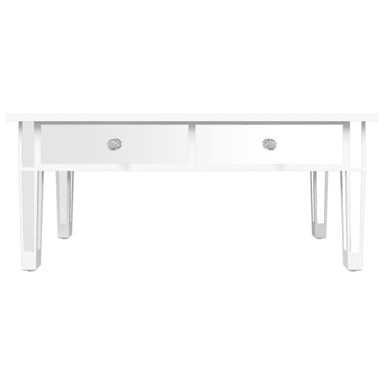 Salontafel gespiegeld 106x45x45 cm bewerkt hout en glas MeubelReus