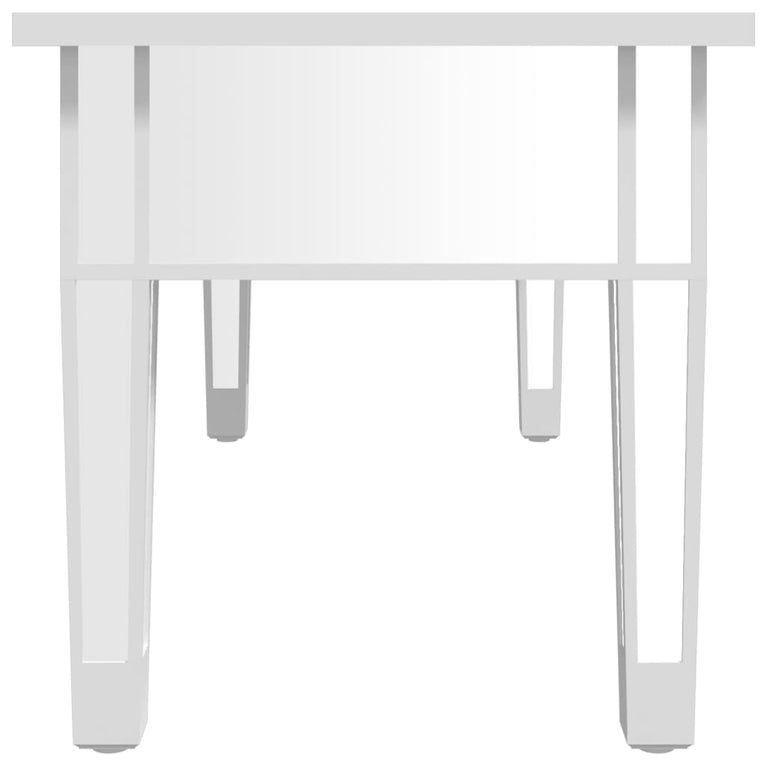 Salontafel gespiegeld 106x45x45 cm bewerkt hout en glas MeubelReus