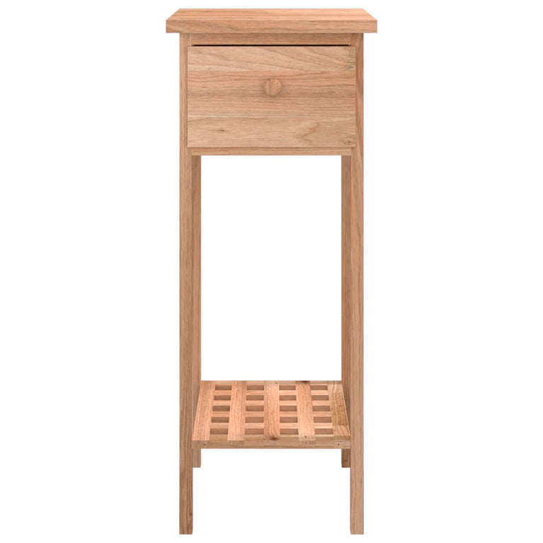 Bijzettafel met lade 25x25x60 cm walnotenhout