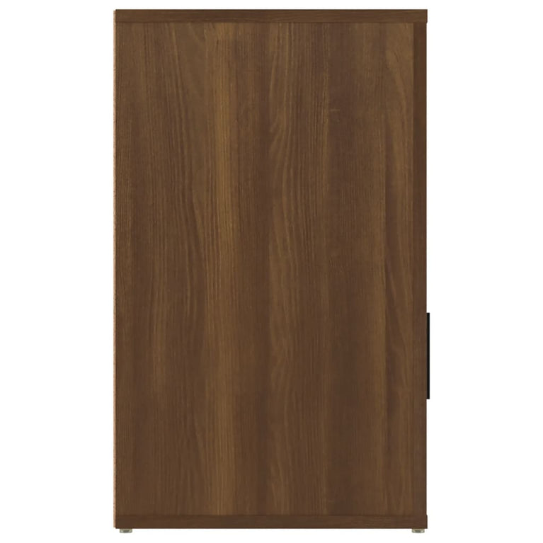 Nachtkastje 50x36x60 cm bewerkt hout bruin eikenkleur MeubelReus