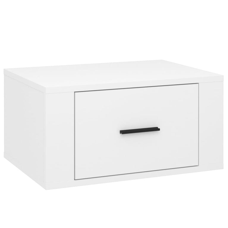 Nachtkastjes 2 st wandgemonteerd 50x36x25 cm hoogglans wit MeubelReus