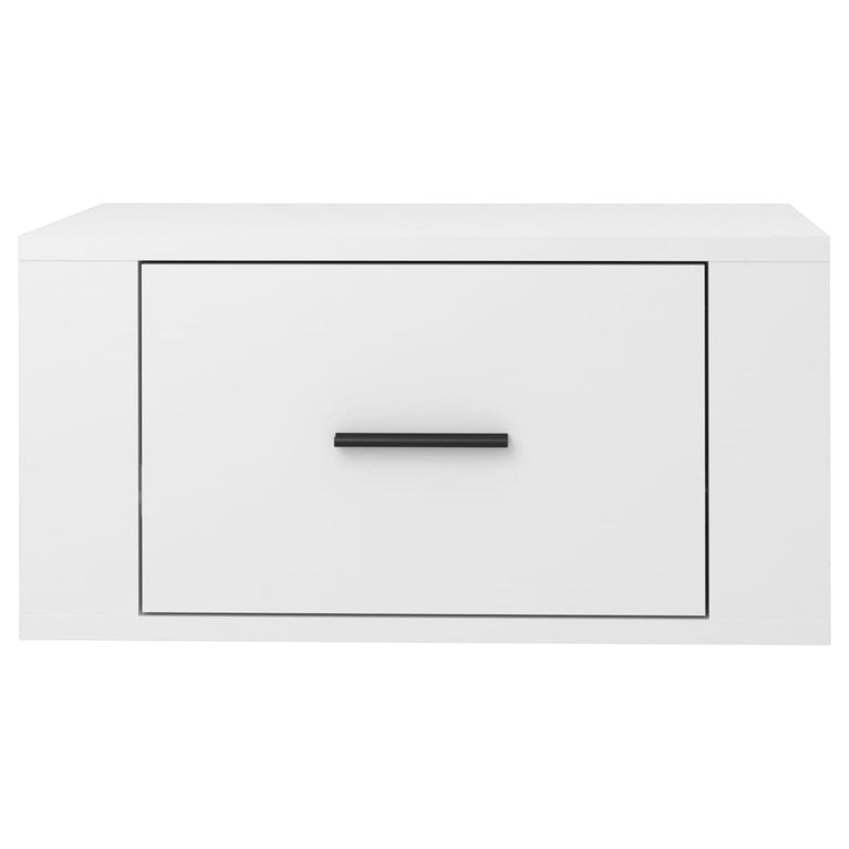 Nachtkastjes 2 st wandgemonteerd 50x36x25 cm hoogglans wit MeubelReus