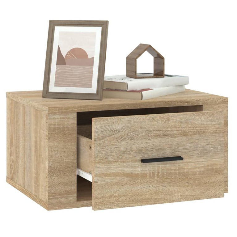 Nachtkastjes 2 st wandgemonteerd 50x36x25 cm sonoma eikenkleur MeubelReus