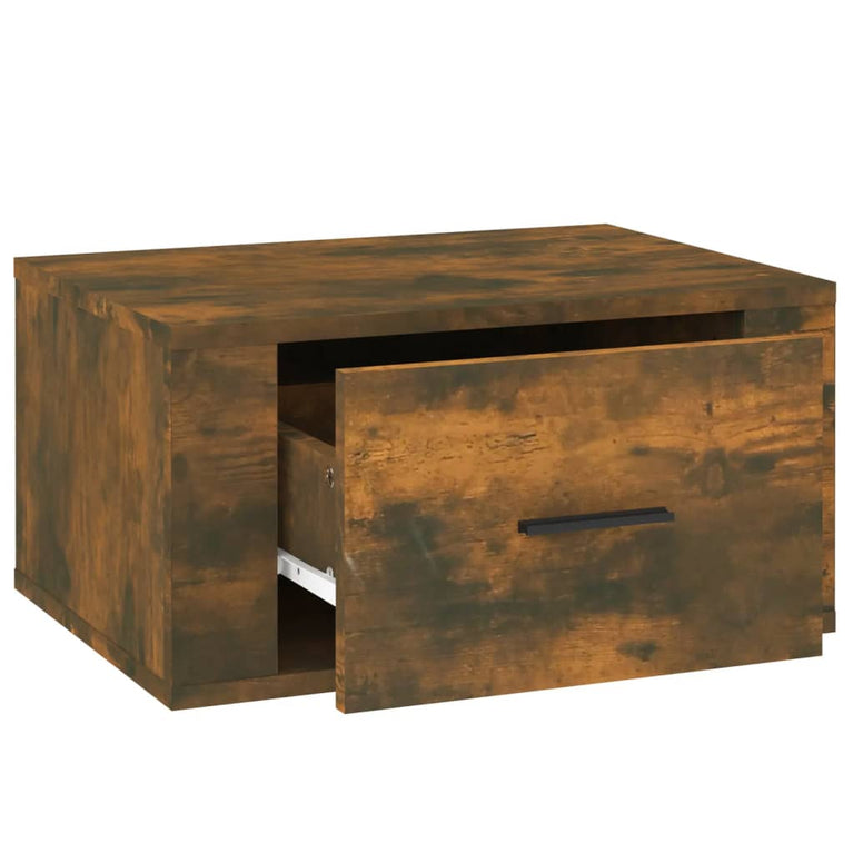 Nachtkastjes 2 st wandgemonteerd 50x36x25 cm gerookt eikenkleur MeubelReus