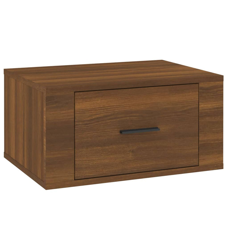 Nachtkastjes 2 st wandgemonteerd 50x36x25 cm bruin eikenkleur MeubelReus
