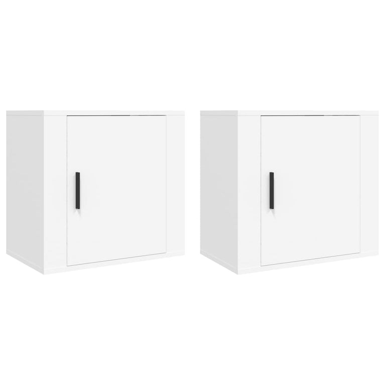 Nachtkastjes 2 st wandgemonteerd 50x30x47 cm wit MeubelReus