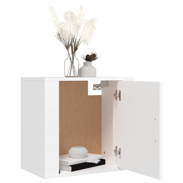 Nachtkastjes 2 st wandgemonteerd 50x30x47 cm wit MeubelReus