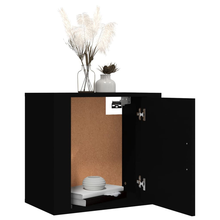 Nachtkastjes 2 st wandgemonteerd 50x30x47 cm zwart MeubelReus
