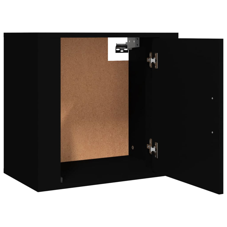 Nachtkastjes 2 st wandgemonteerd 50x30x47 cm zwart MeubelReus