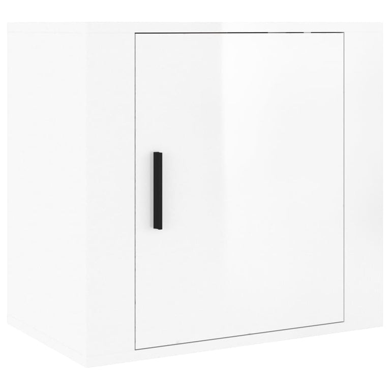 Nachtkastjes 2 st wandgemonteerd 50x30x47 cm hoogglans wit MeubelReus