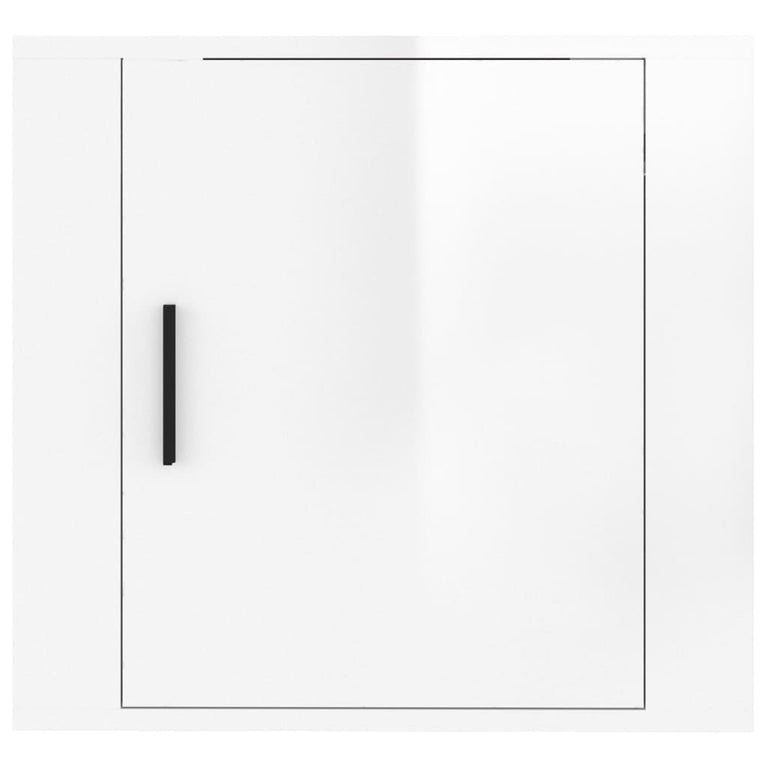 Nachtkastjes 2 st wandgemonteerd 50x30x47 cm hoogglans wit MeubelReus