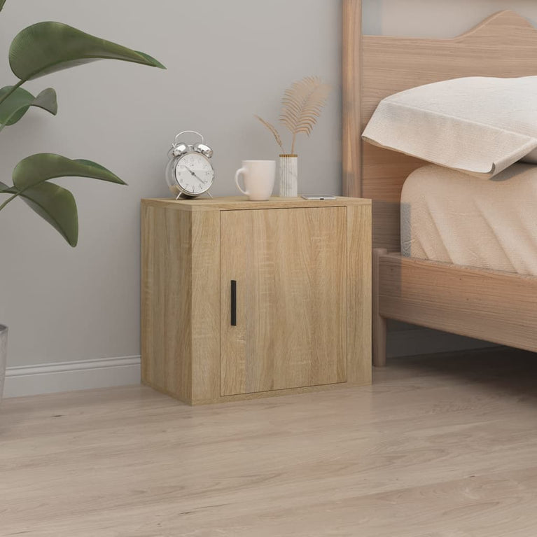 Nachtkastjes 2 st wandgemonteerd 50x30x47 cm sonoma eikenkleur MeubelReus