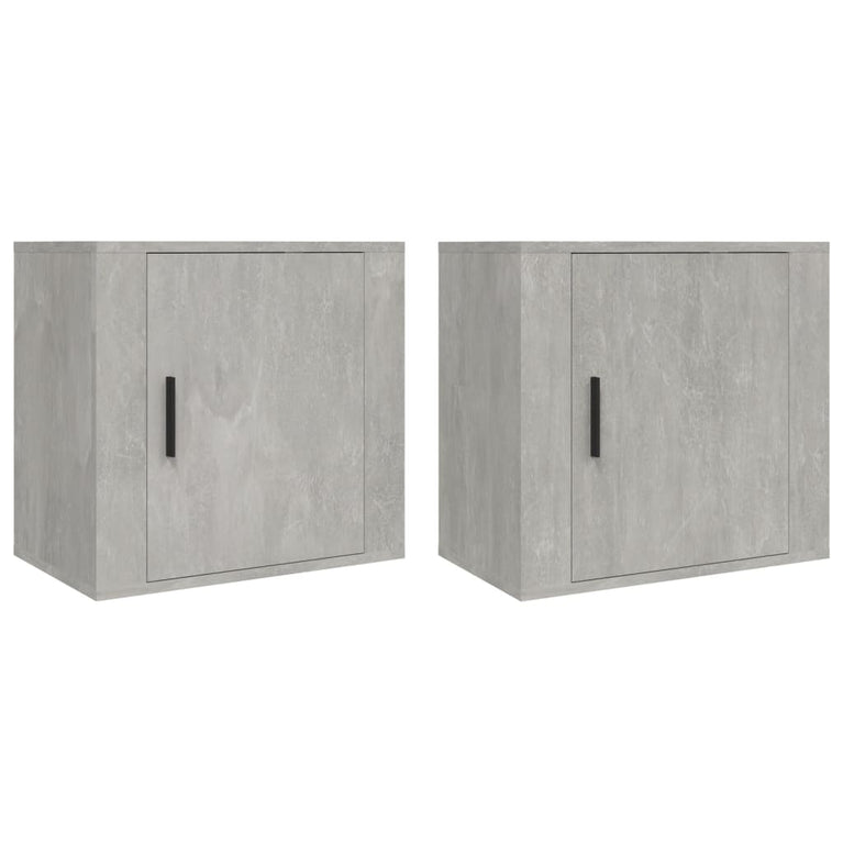 Nachtkastjes 2 st wandgemonteerd 50x30x47 cm betongrijs MeubelReus