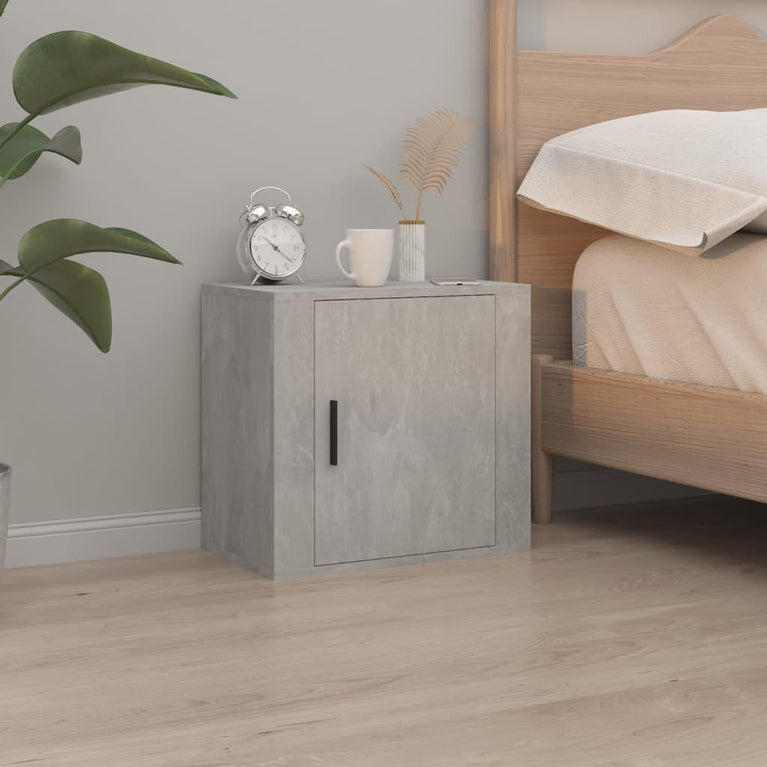 Nachtkastjes 2 st wandgemonteerd 50x30x47 cm betongrijs MeubelReus