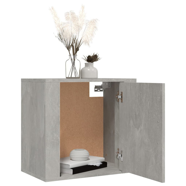Nachtkastjes 2 st wandgemonteerd 50x30x47 cm betongrijs MeubelReus