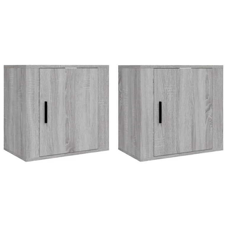 Nachtkastjes 2 st wandgemonteerd 50x30x47 cm grijs sonoma eiken MeubelReus